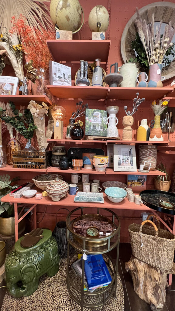 interior details at shop in spitalfields market