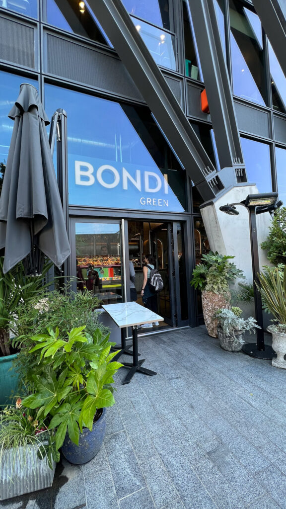 the entrance of bondi green in london