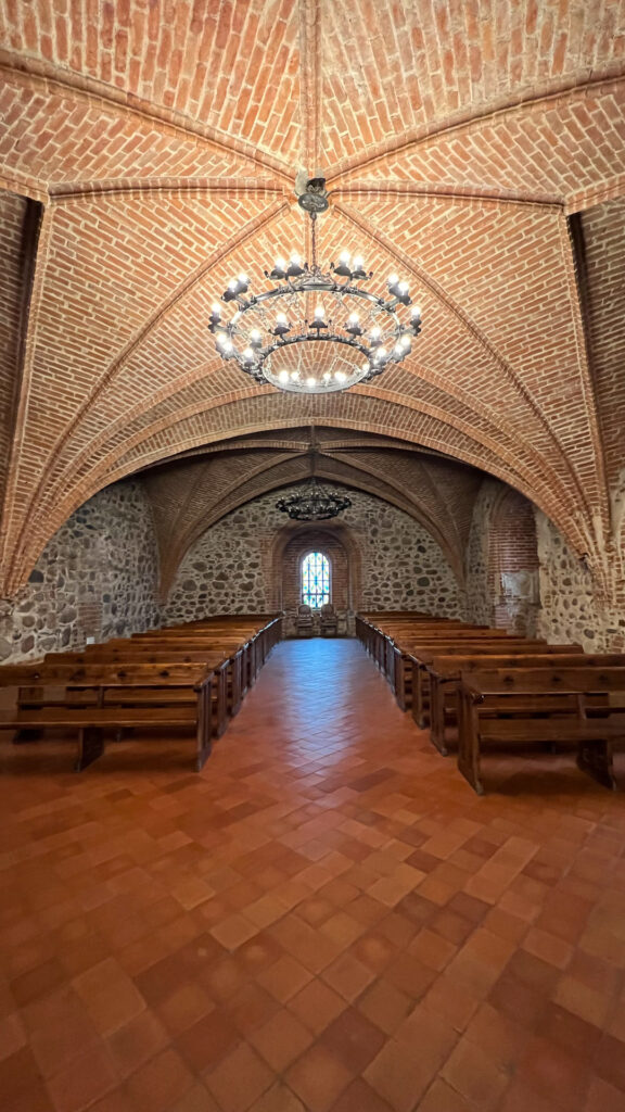 detalj fra inne i  trakai slott i litauen