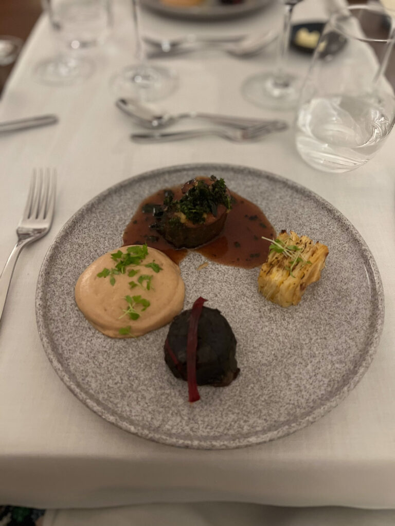 detaljer av mat hos Restaurant Ertlio Namas i vilnius