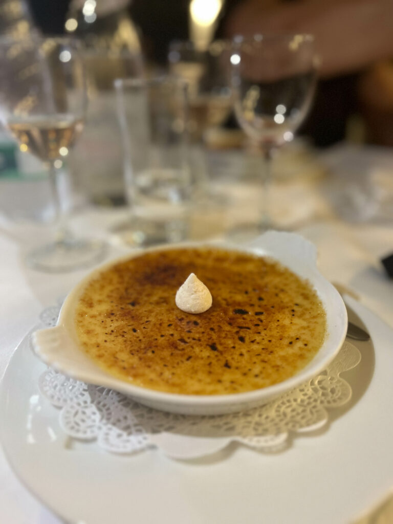 creme brulee at la villa bleue