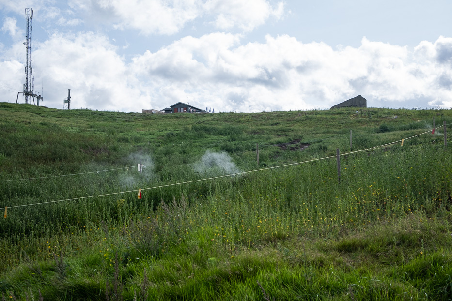 steam rising up from the ground at Kvarntorpshöge