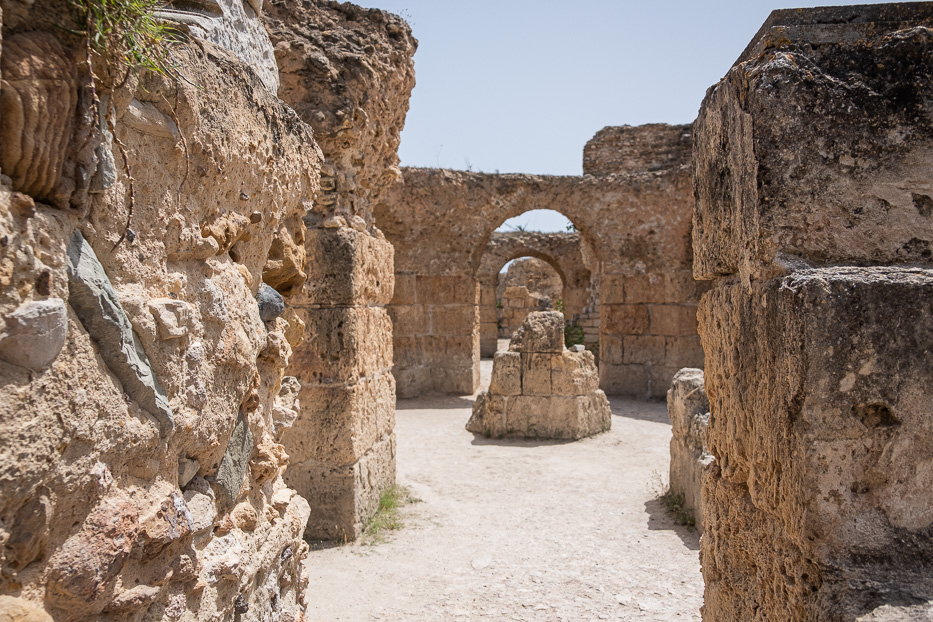 ruinene av den historiske byen karthago i tunisia